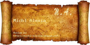 Michl Alexia névjegykártya